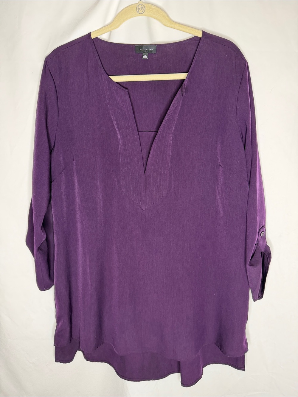 The Limited Purple Split-Neck Tunic Top